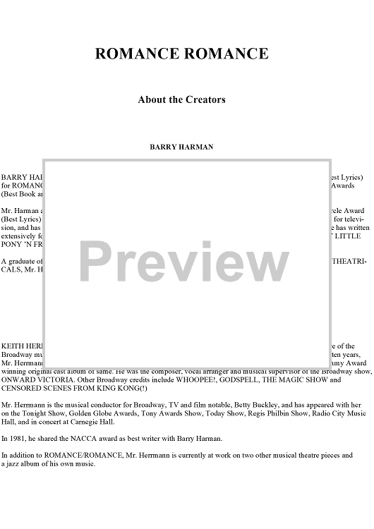 Romance Romance - About the Creators