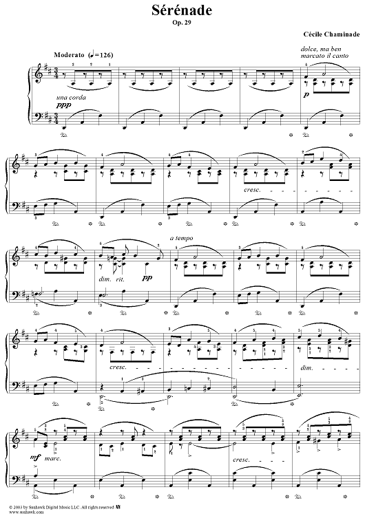 Sérénade, Op. 29