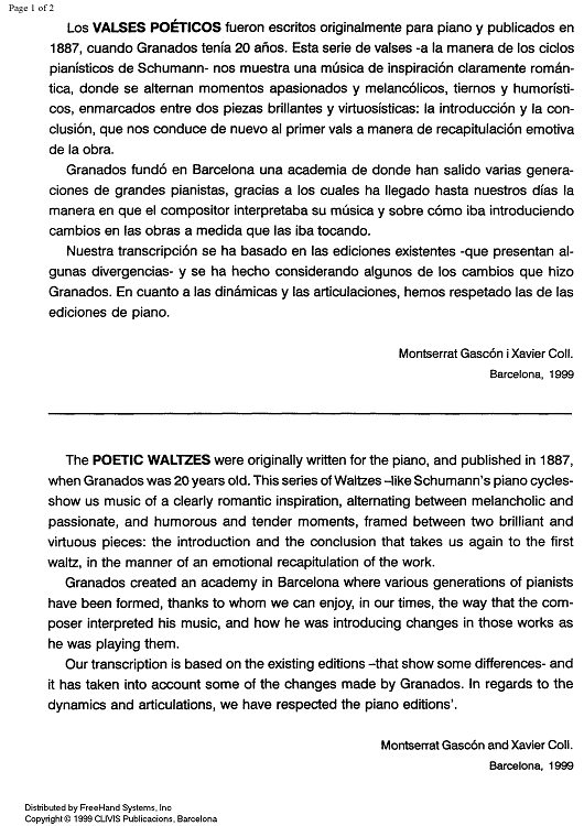 Valsos poétics - Preface