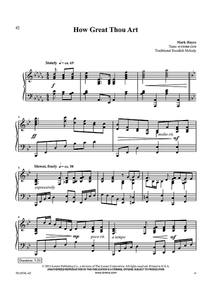 PIANO SOLO SHEET MUSIC] How Great Thou Art : Musicalibra