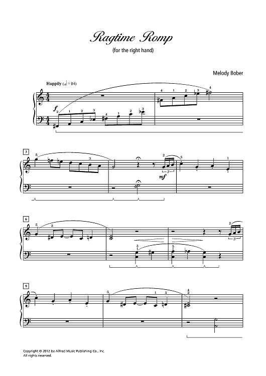 Ragtime Romp (for the right hand)