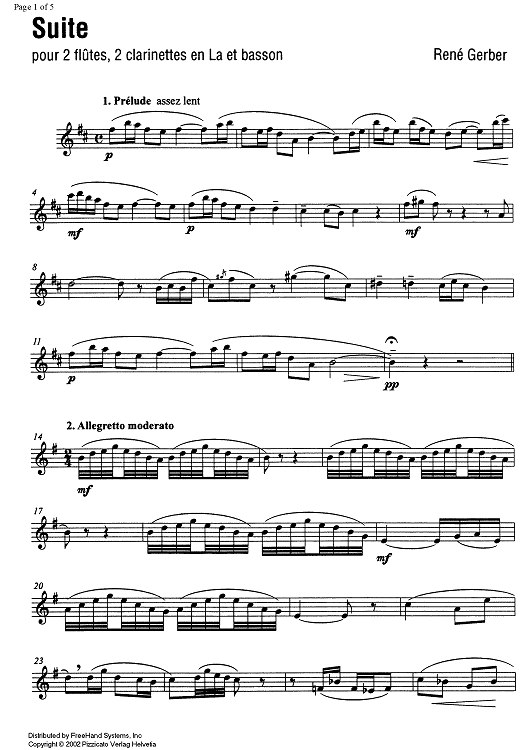 Suite - A Clarinet 1