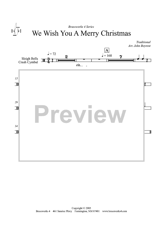 We Wish You a Merry Christmas - Percussion 2