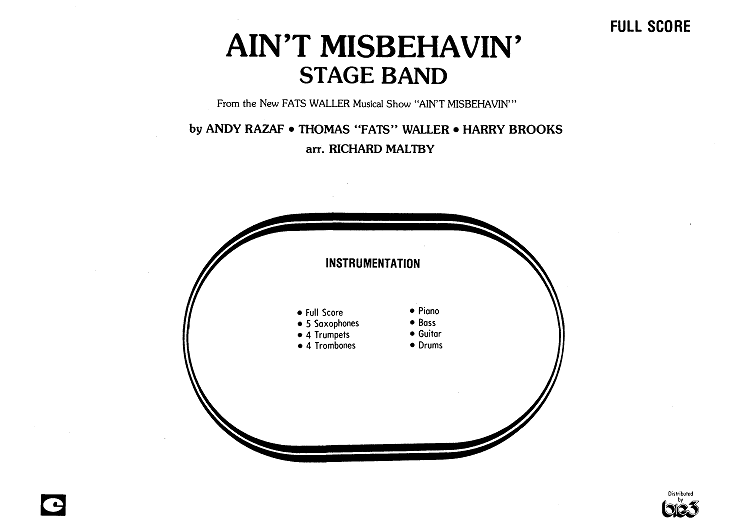 Ain't Misbehavin' - Score
