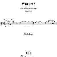 Fantasiestücke, Op. 12, No. 3, "Warum" (Why) - Violin