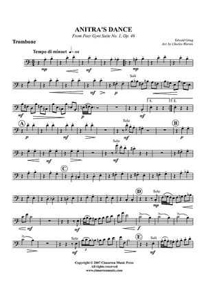 Anitra's Dance from "Peer Gynt Suite No. 1, Op. 46" - Trombone