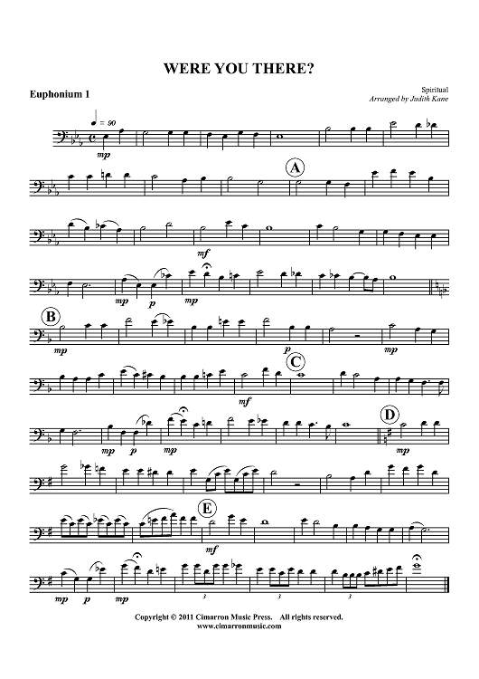 Were You There? - Euphonium 1 BC/TC