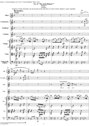 La Finta Giardiniera, Act 3, No. 27 "Du mich fliehen?" (Recitative/Duet) - Full Score