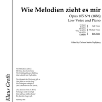 Wie Melodien zieht es mir Op.105 No. 1