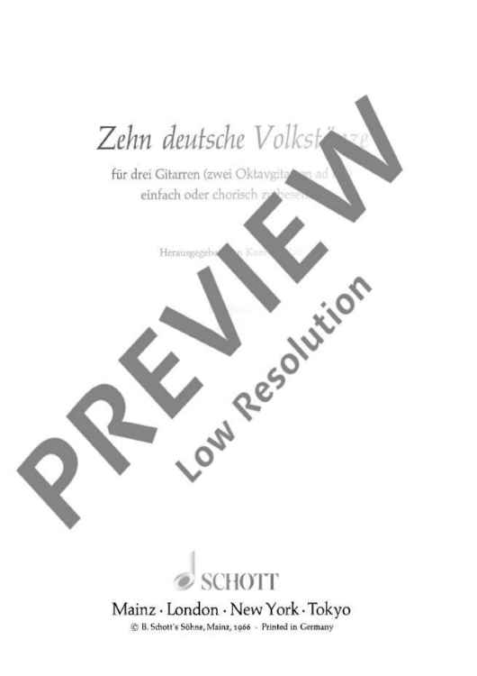 Zehn deutsche Volkstänze - Performance Score