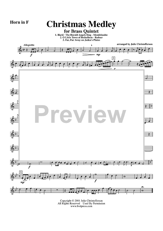 Christmas Medley - Horn in F