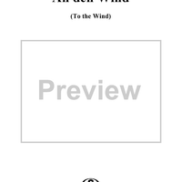 Six Songs, op. 26, no. 6: To the Wind  (An den Wind)