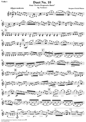 Duet No. 10 - Violin 1