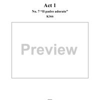 Idomeneo, rè di Creta, Act 1, No. 7 "Il padre adorato" - Full Score