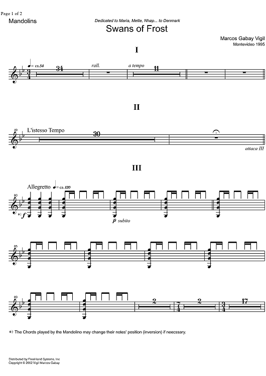 Swans of Frost - Mandolins