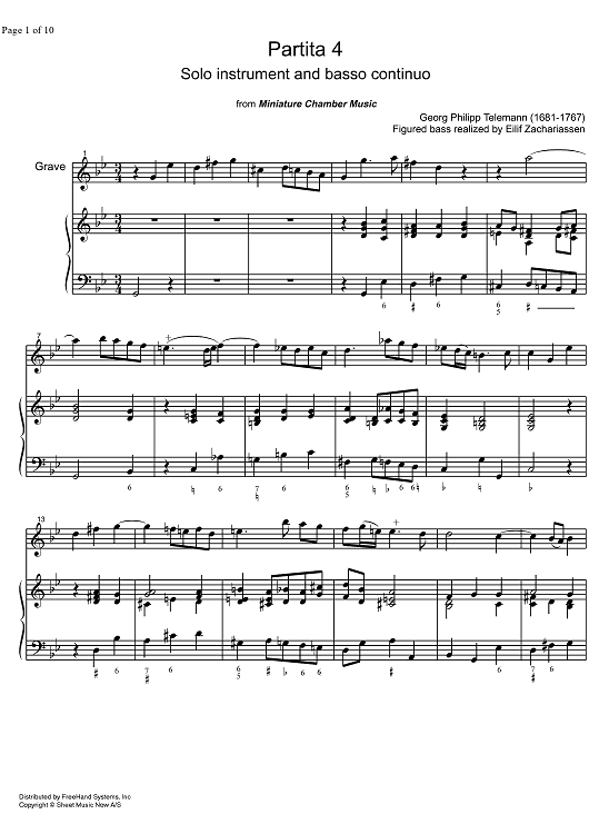 Partita No. 4 - Score