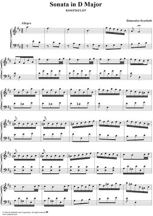 Sonata in D major, K336