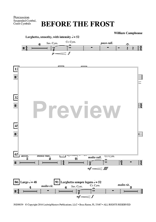 Before the Frost - Percussion