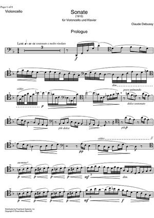 Sonata d minor - Cello
