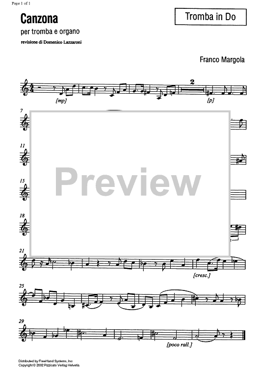 Canzona - Trumpet in C