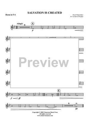 Salvation is Created - Horn 4 in F
