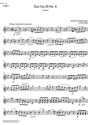 Duo Op.38 No. 6 - Violin 1