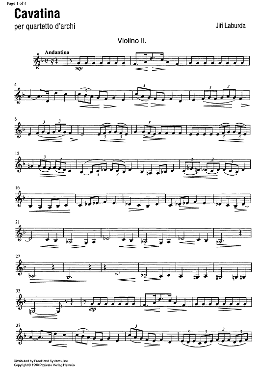 Cavatina - Violin 2