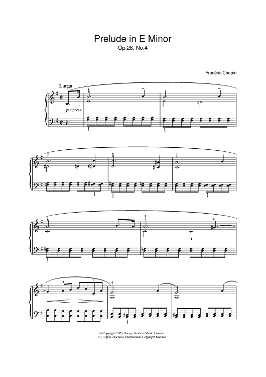 Prelude In E Minor Op.28, No.4
