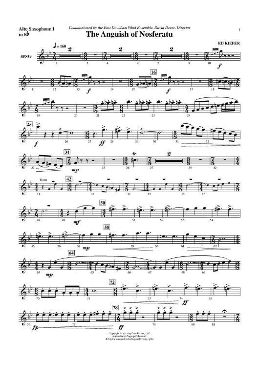 The Anguish of Nosferatu - Alto Saxophone 1