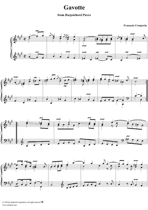 Harpsichord Pieces, Book 4, Suite 26, No.2:  Gavotte