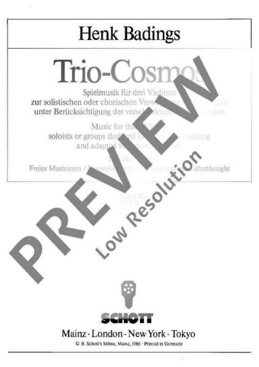 Trio-Cosmos - Violin II