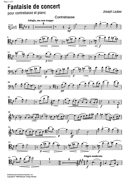 Fantaisie de concert - Double Bass