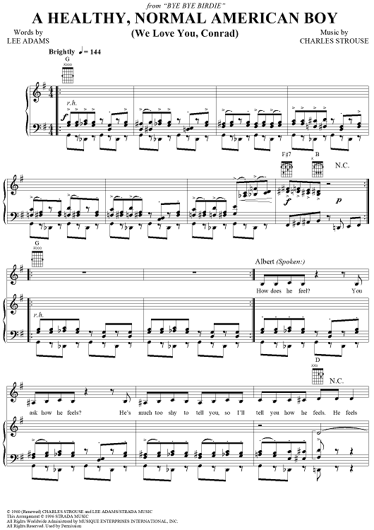 A Healthy, Normal American Boy  (We Love You, Conrad)