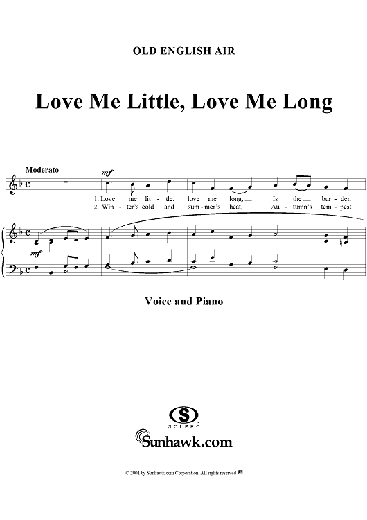 Love Me Little, Love Me Long