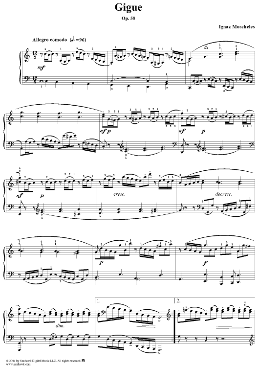 Gigue, Op. 58