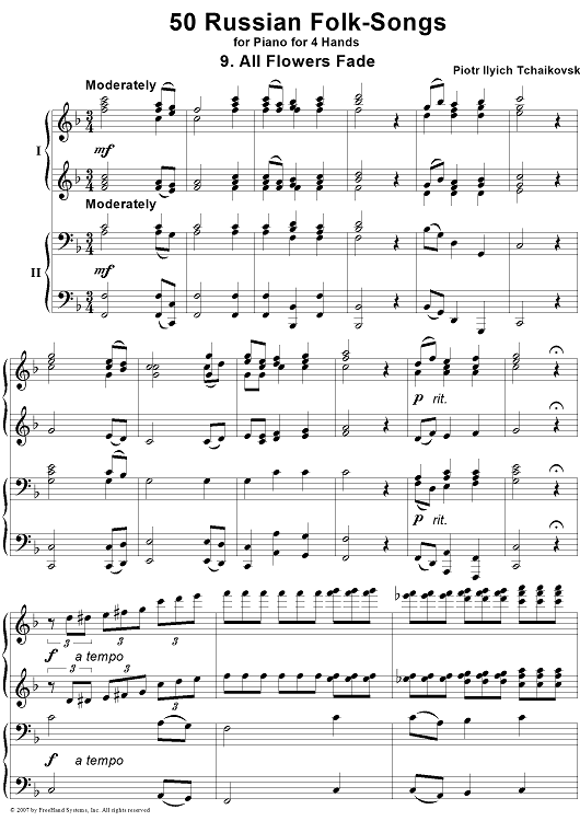 50 Russian Folk-Songs. No. 9. All Flowers Fade