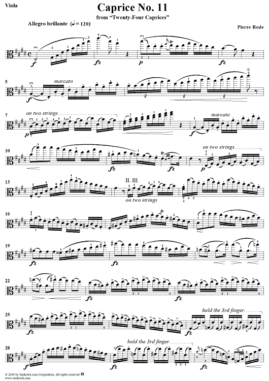 Caprice No. 11 from "Twenty-Four Caprices"
