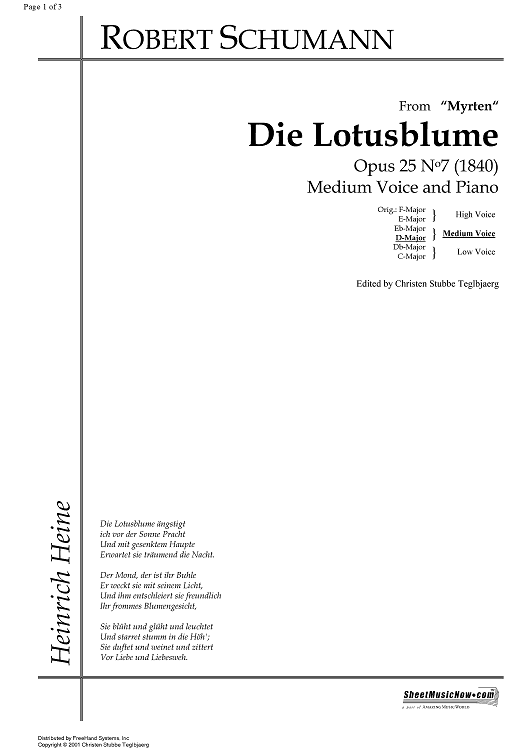 Die Lotusblume Op.25 No. 7