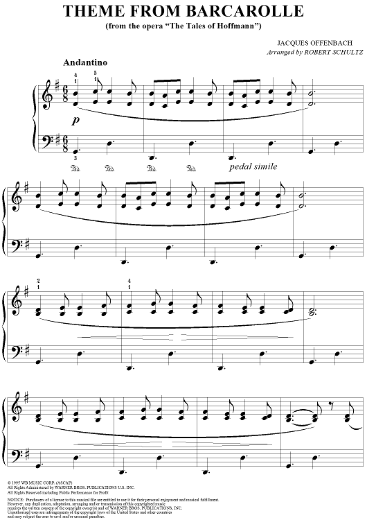 Barcarolle (Theme from "The Tales of Hoffman")
