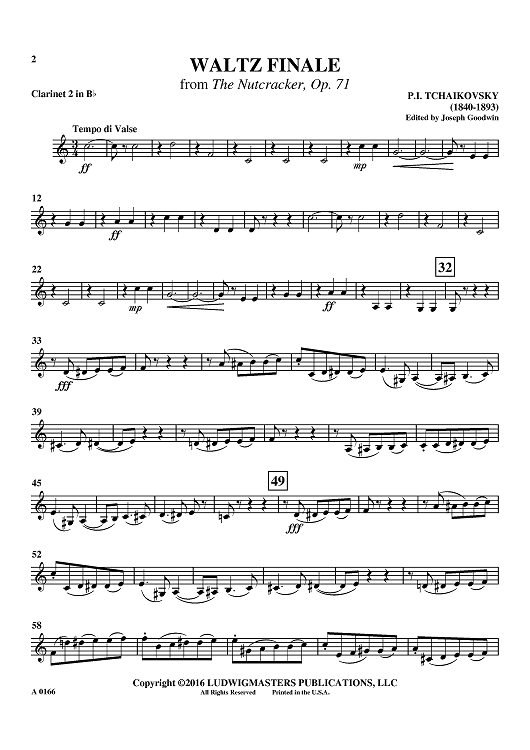 Waltz Finale from The Nutcracker, Op. 71 - Clarinet 2 in Bb