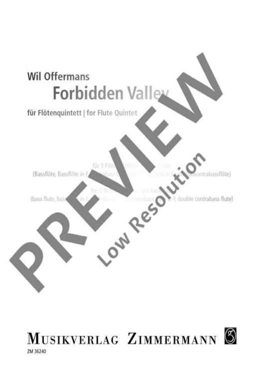 Forbbiden Valley - Score and Parts
