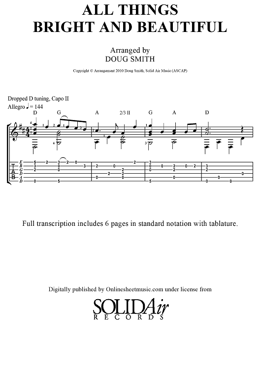 All Things Bright and Beautiful (With Embedded Audio)