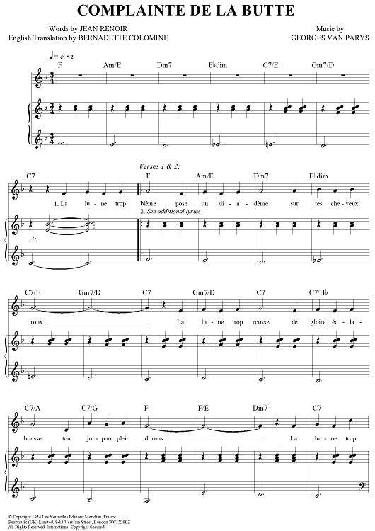 Complainte de la Butte