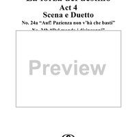 La forza del destino, Act 4, No. 24, Scene and Duet. "Auf! Pazienza non v'ha che basti" and "Del mondo i disinganni" - Score