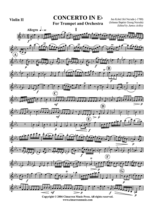 Concerto in E-flat - Violin II