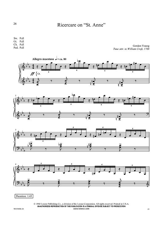 Ricercare on “St. Anne”