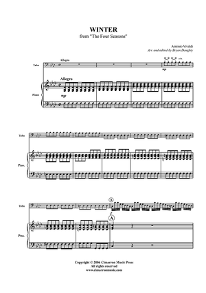 Winter from "The Four Seasons" - Piano Score