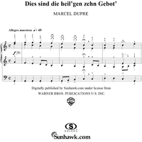 These Are the Ten Holy Commandments, from "Seventy-Nine Chorales", Op. 28, No. 20