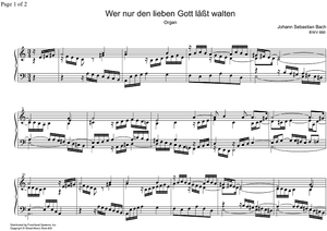 Wer nur den lieben Gott lasst walten BWV 690