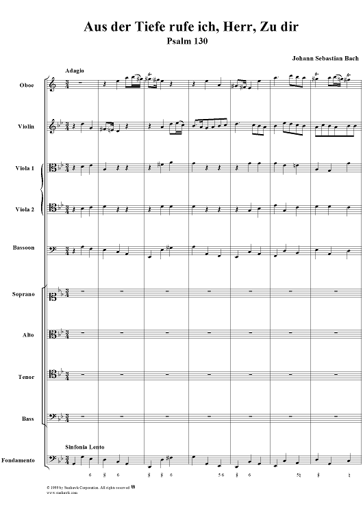 Aus der Tiefe rufe ich, Herr, zu dir